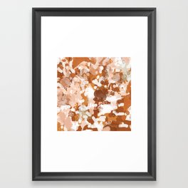 Elian - rust, orange, paint, abstract, boho, painting, clay, terracotta Framed Art Print