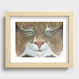 Passsive Cat Recessed Framed Print