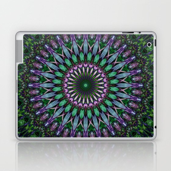 Violet, green and blue mandala Laptop & iPad Skin