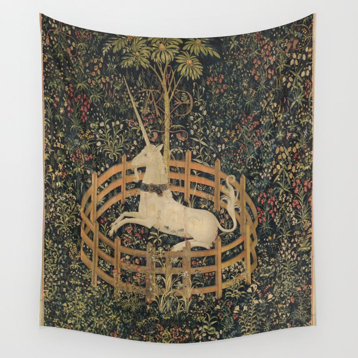 Unicorn in on sale the garden tapestry