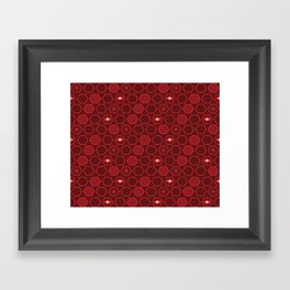 65 MCMLXV Cosplay Scarlet Red Hexagon Chaos Pattern Framed Art Print