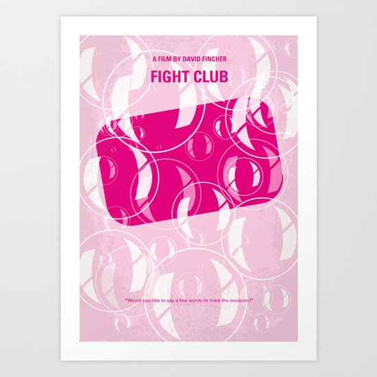 No027 My Fight Club minimal movie poster Art Print