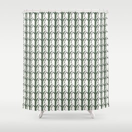 Green And Brown Chinese Praying Mantises On Green Leaves Shower Curtain