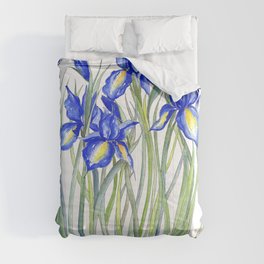 Blue Iris, Illustration Comforter