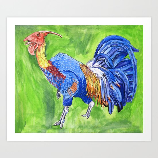 Parasaurooster Art Print