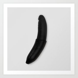Black n Banana Art Print