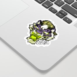 Purple Feline Sticker