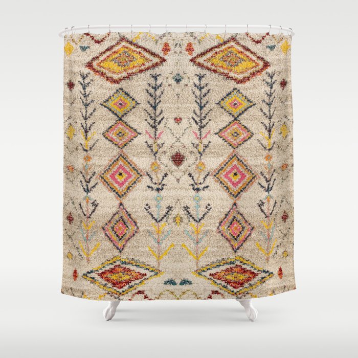 Oriental Vintage Moroccan Berber Rug Style 5 Shower Curtain