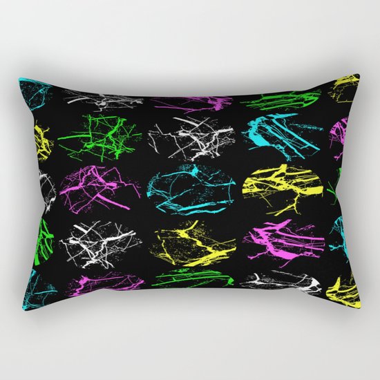 Marble Circles Pattern Rectangular Pillow