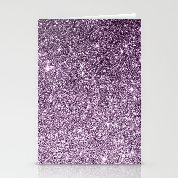 Stylish lavender lilac modern glitter gradient Stationery Cards