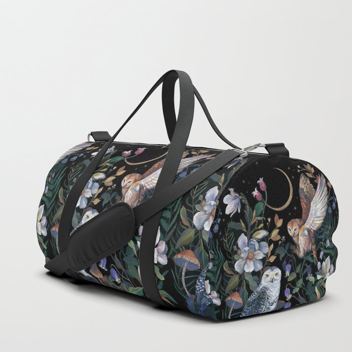 Owls Mushroom Magnolia Duffle Bag