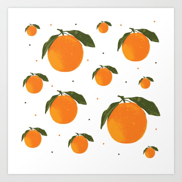 Juicy Orange Art Print