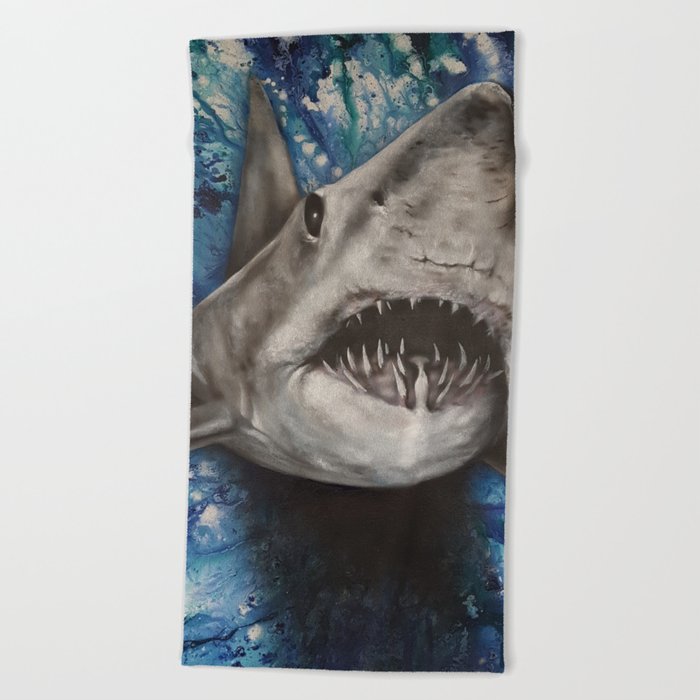 mako shark Beach Towel