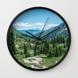 Colorado Wilderness // Why live anywhere else? Amazing Peaceful Scenery with Evergreen Dusted Hills Wall Clock