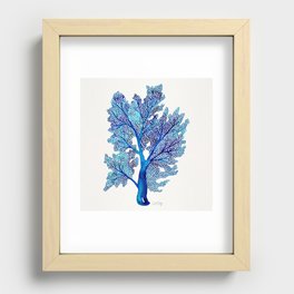 Sea Fan Coral – Blue Ombré Recessed Framed Print