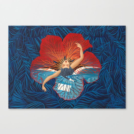 Hibiscus Flower Canvas Print
