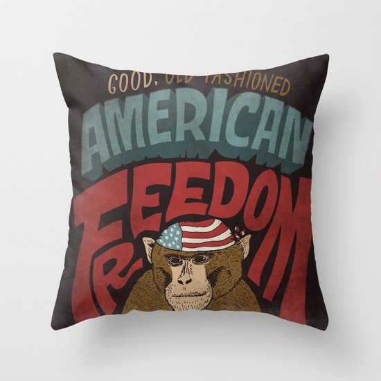 American Freedom Throw Pillow