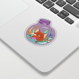 Fox in a Bottle Sticker