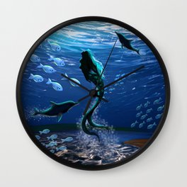 Mermaid Magical Ocean Spirit Wall Clock