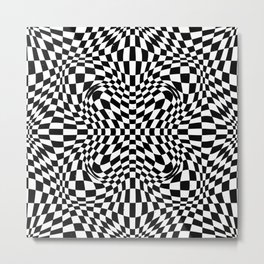 Checkered moire VI Metal Print