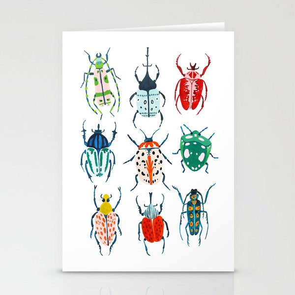 Garden Beetles Stationery Cards