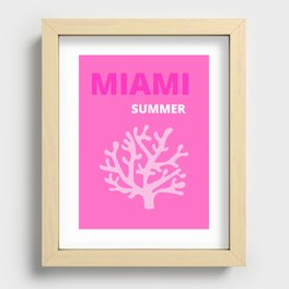 Miami Preppy art print  Recessed Framed Print