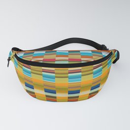 Modern Colorful Check Grid Pattern Fanny Pack