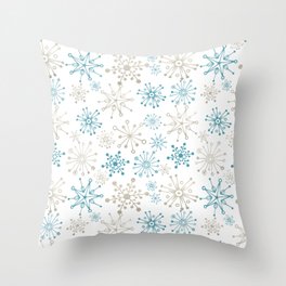 Winter Snowflakes Throw Pillow