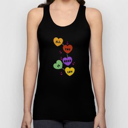 Art You Need Love Colorful Hearts Valentines Day Unisex Tank Top