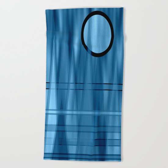 Blue Moonlight Beach Towel