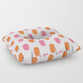 Beetles - pink and orange  Floor Pillow