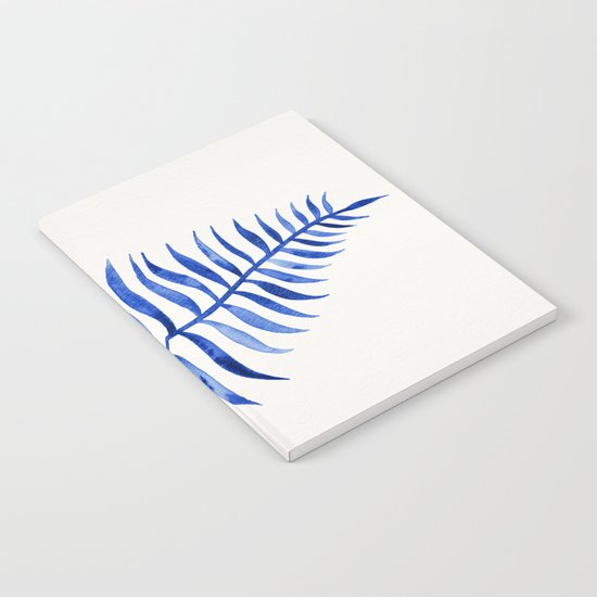 Navy Palm Leaf Notebook