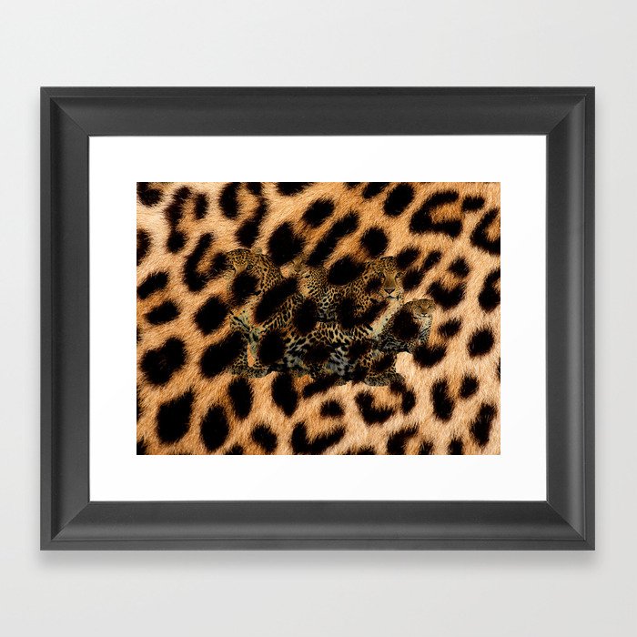 Leopard Shadow Framed Art Print