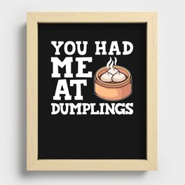 Dumpling Dim Sum Recipes Soup Vegetarian Recessed Framed Print