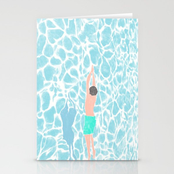 SWIMMING ALONE Stationery Cards
