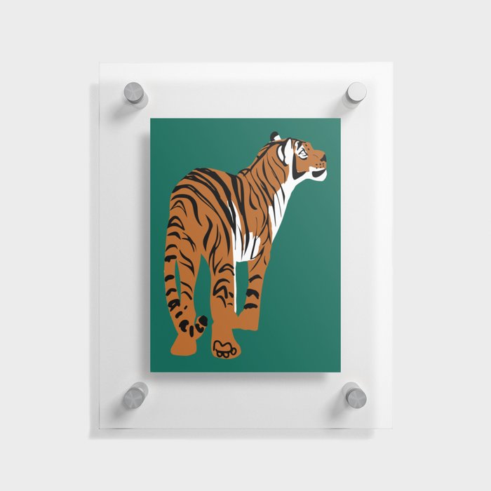 Year of the Tiger in Teal Floating Acrylic Print