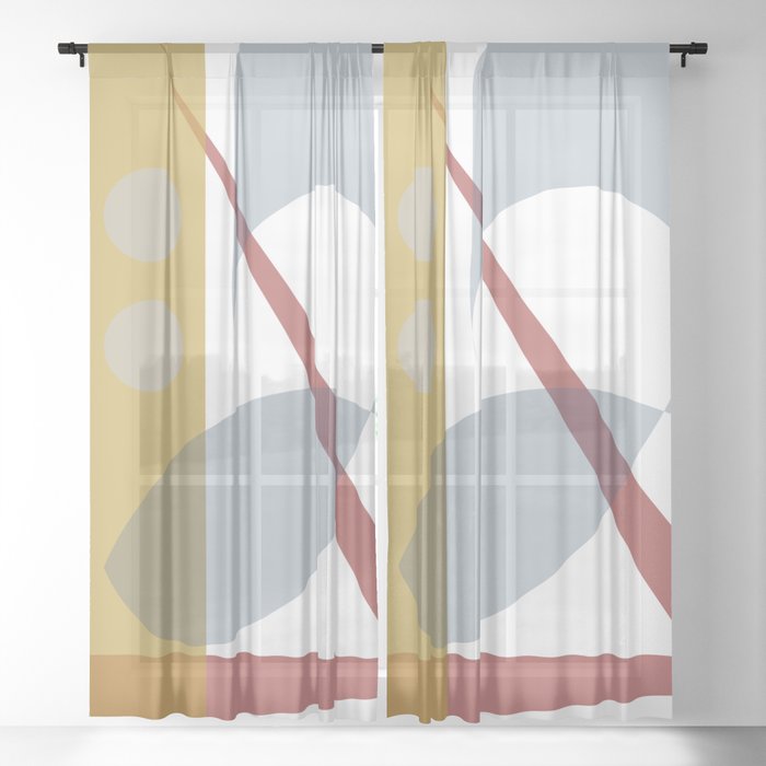 MidCentury Modern Comp_031 Sheer Curtain