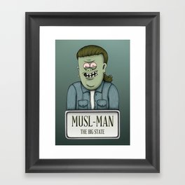 Muscle Man Framed Art Print