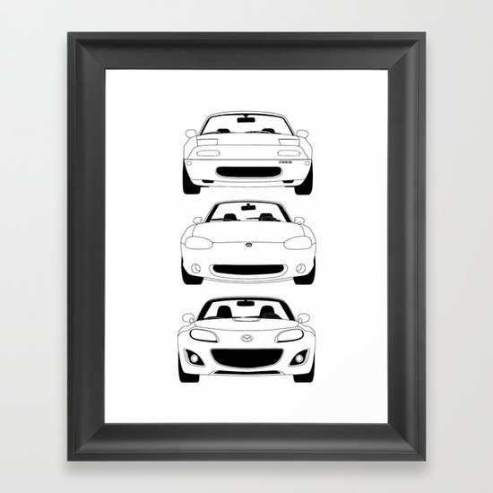 MX-5/Miata Generations Framed Art Print