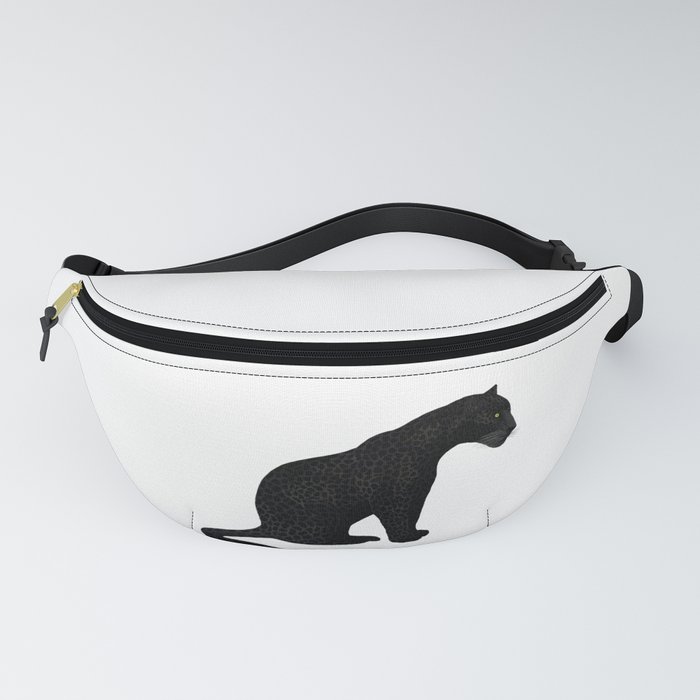  digital painting of a black leopard Fanny Pack