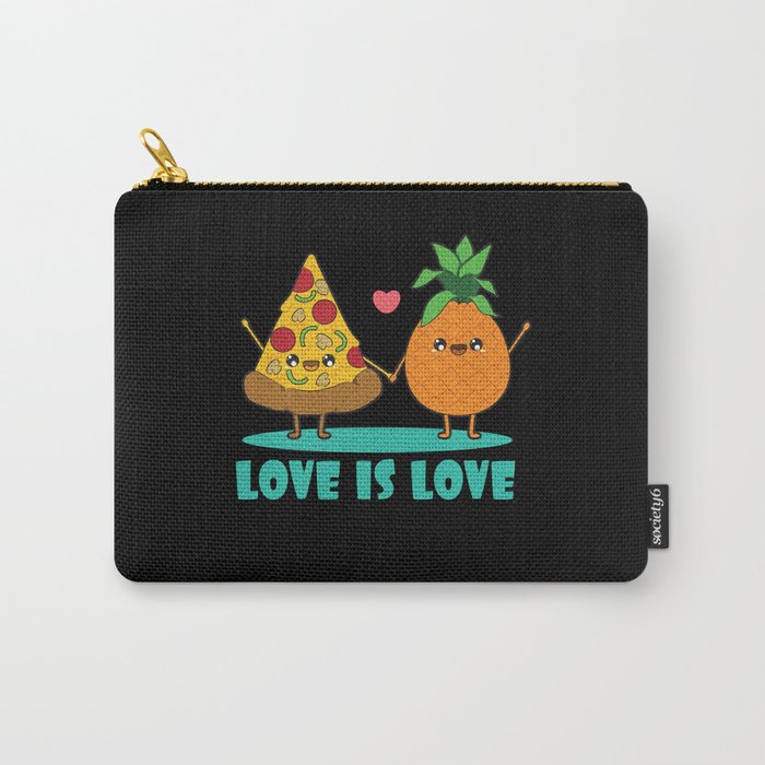 Love Cute Pride Pineapple Pizza Carry-All Pouch