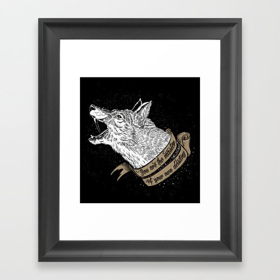 Wolf Protector (Black n Bronze collection) Framed Art Print