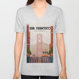 San Francisco california V Neck T Shirt