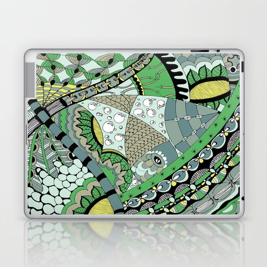 The fish who dreamed of sunflowers and buttons Laptop & iPad Skin