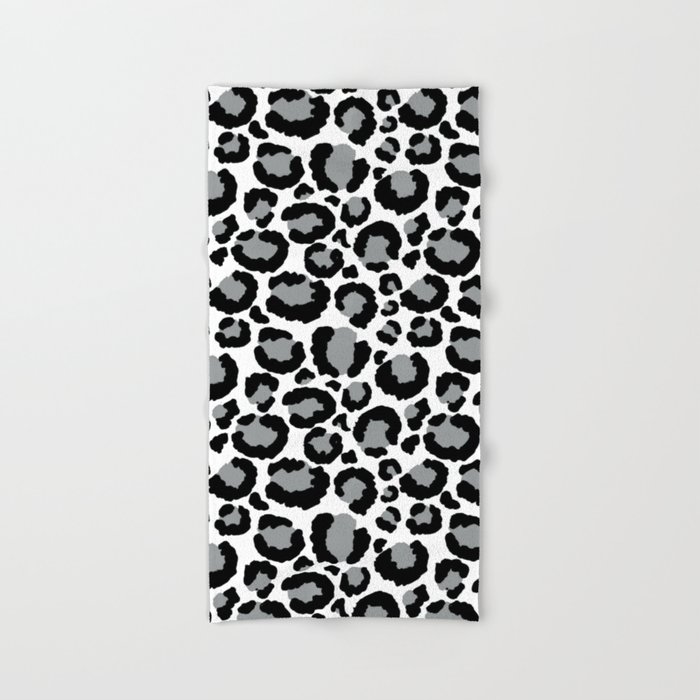 Gray and ivory store leopard print towels