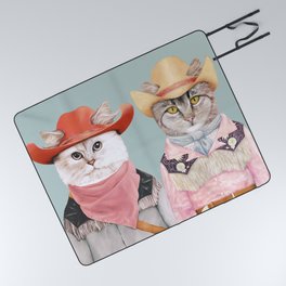Cowboy Cats Picnic Blanket