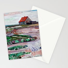 Edvard Munch - Seashore. Landscape near Lubeck Stationery Card
