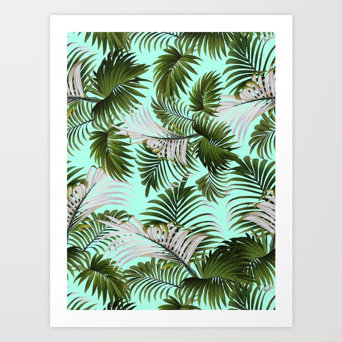 Tropical Leaf Pattern II Art Print