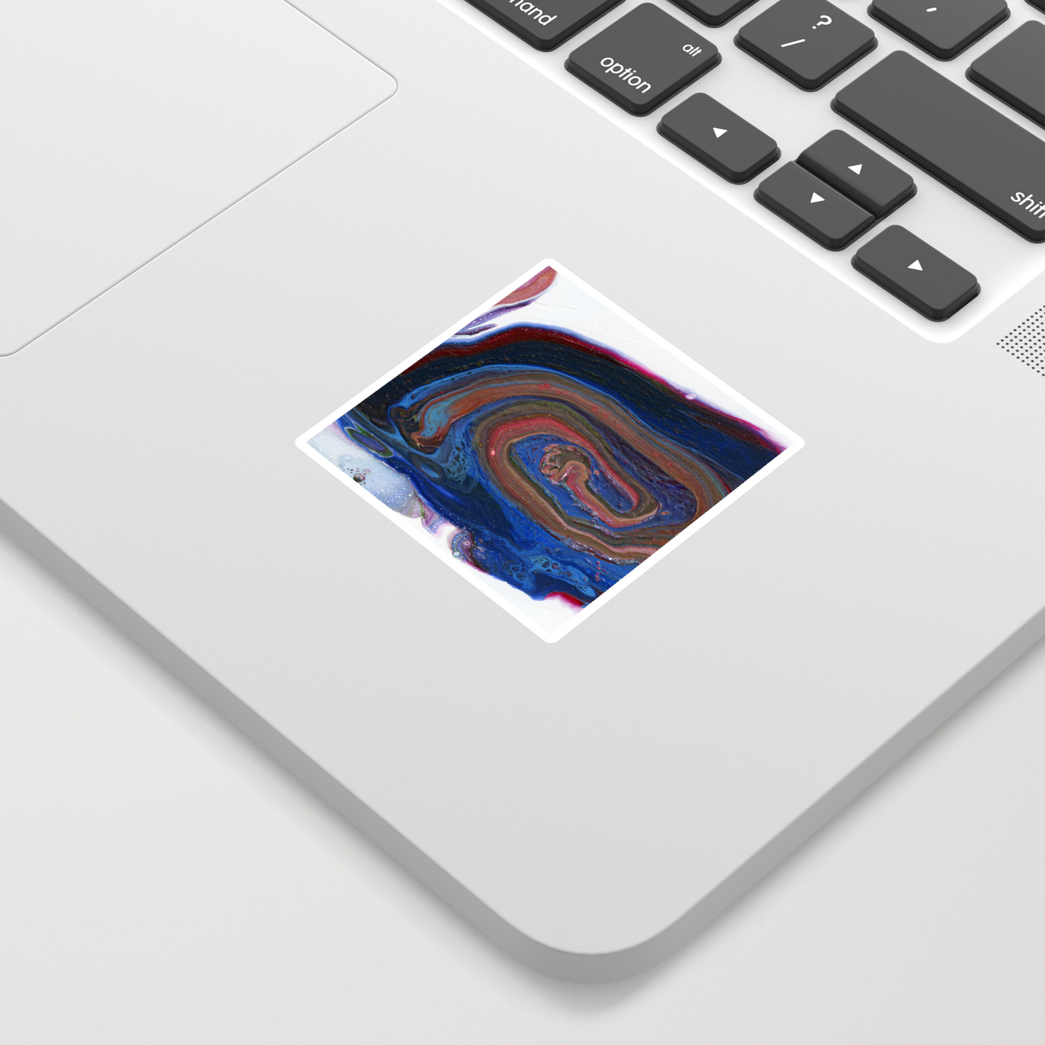 Fluid Acrylic Viii Negative Space Fluid Pour Painting Sticker By Printpix Society6