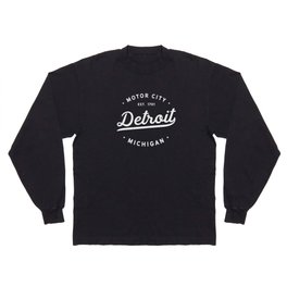 Detroit Michigan Motor City Classic Vintage Retro Est 1701 Long Sleeve T-shirt